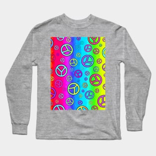 Psychedelic Peace Symbol - Peace Sign Art Long Sleeve T-Shirt